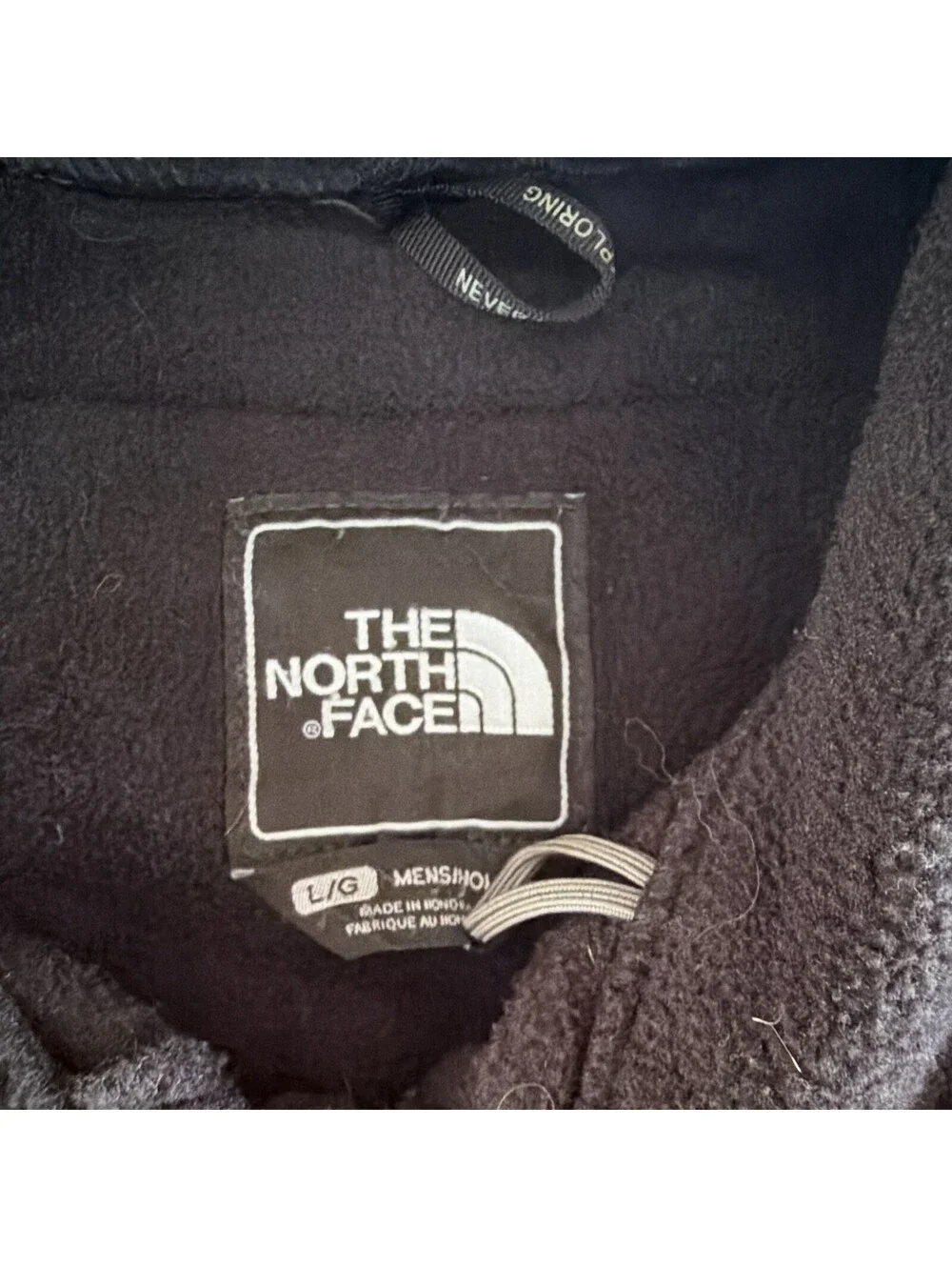 The North Face Men’s Black Solid Full Zip Denali Jacket Pockets Stand-Up Size L